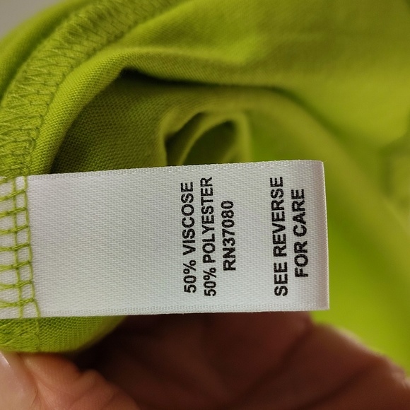 Cato Lime Green Pullover Blouse Size XL Oversized Relaxed Fit Flowy - Picture 4 of 6